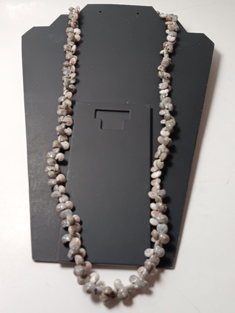 Hawaiian shell necklace natural sea shell strand Boho costal beach jewelry 17"